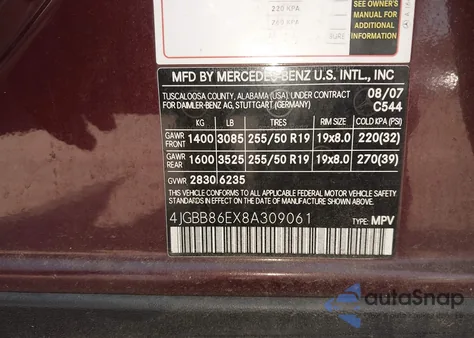 2008 Mercedes-Benz Ml 350 4Matic z USA, uszkodzony, nr VIN 4JGBB86EX8A309061